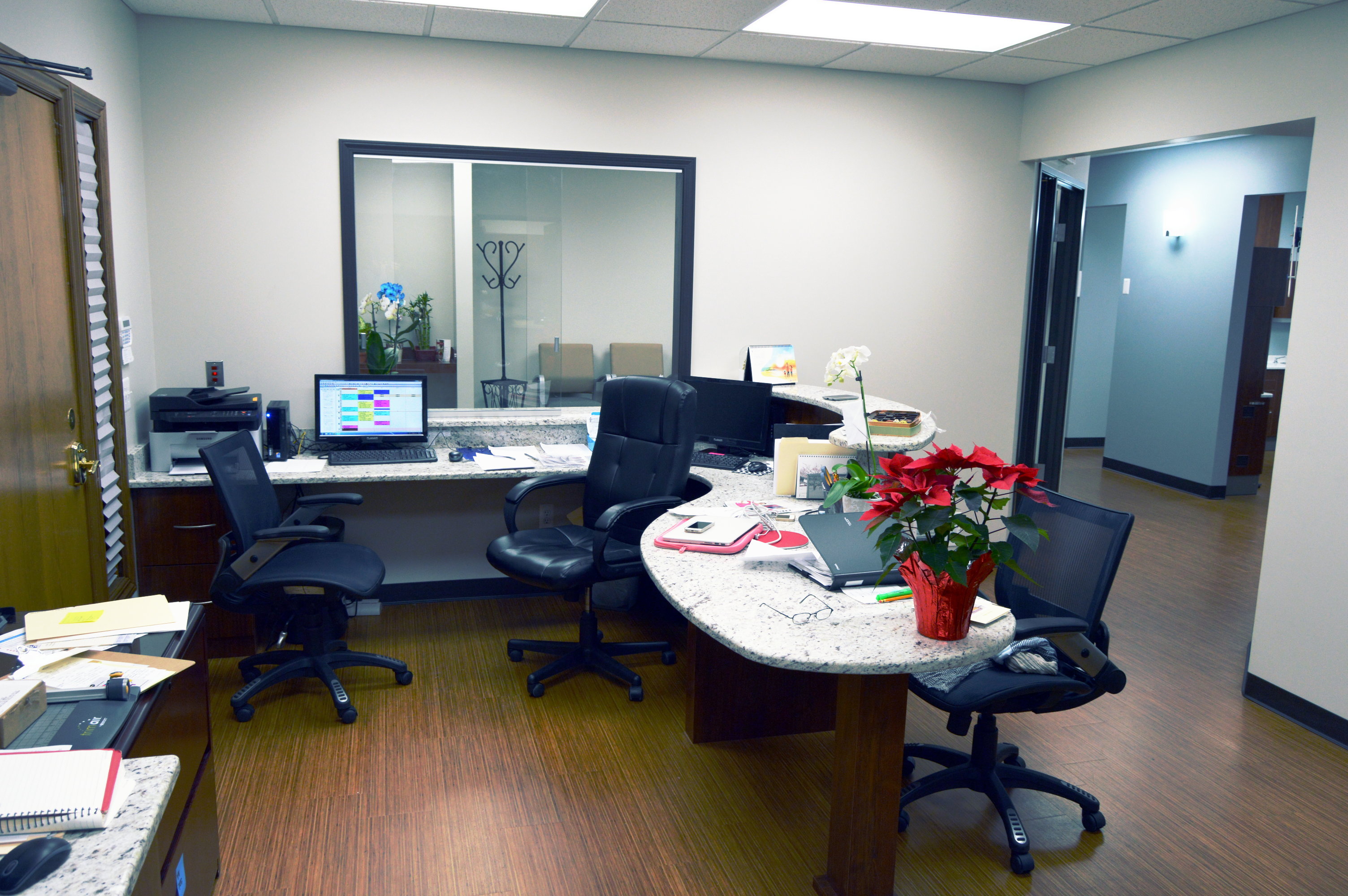 The reception area at Lee Dental Group